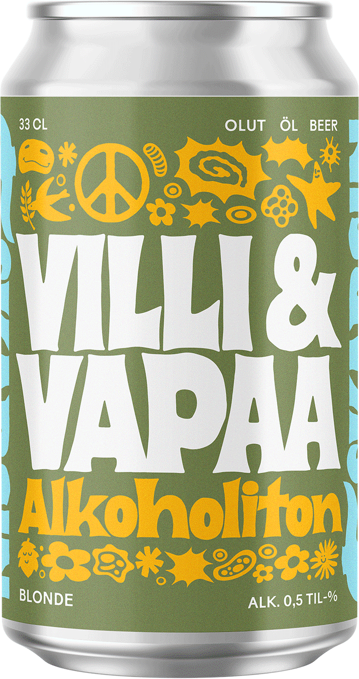 Villi ja Vapaa Alkoholiton Blonde 0,5% Tölkki 33cl