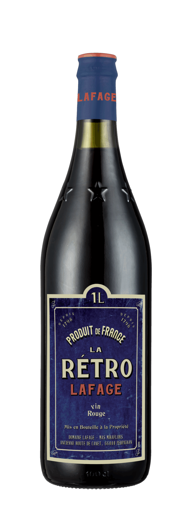 LA RETRO ROUGE LAFAGE 1,0L Lasipullo 100cl
