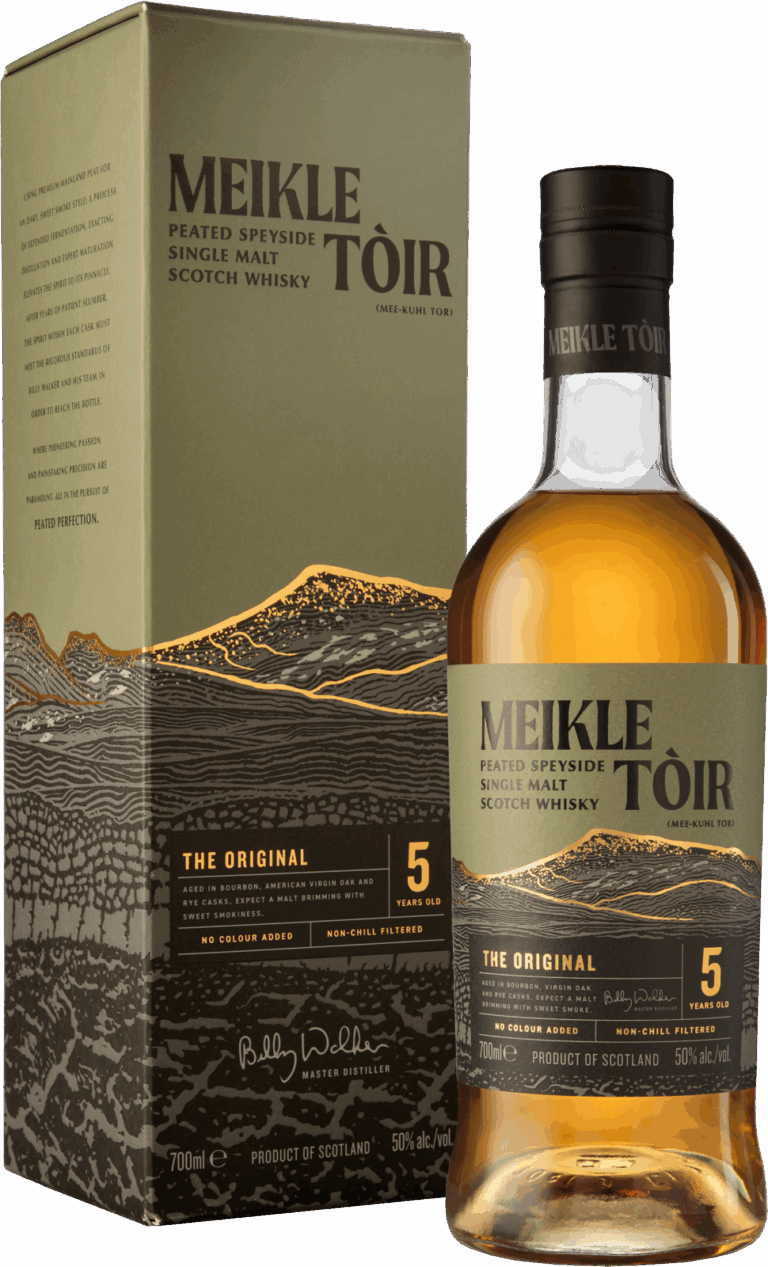 Meikle Toir 5-Year-Old The Original Peated Scotch Single Malt Whisky Lasipullo 70cl