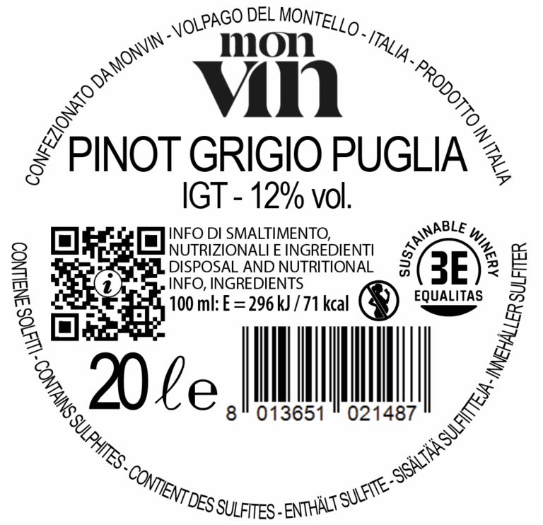 MonVin Pinot Grigio Puglia 20l KeyKeg One-way keg 2000cl