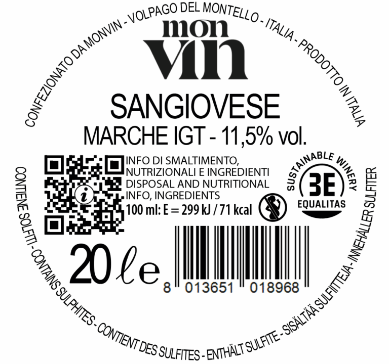 MonVin Sangiovese Marche 20l KeyKeg One-way keg 2000cl