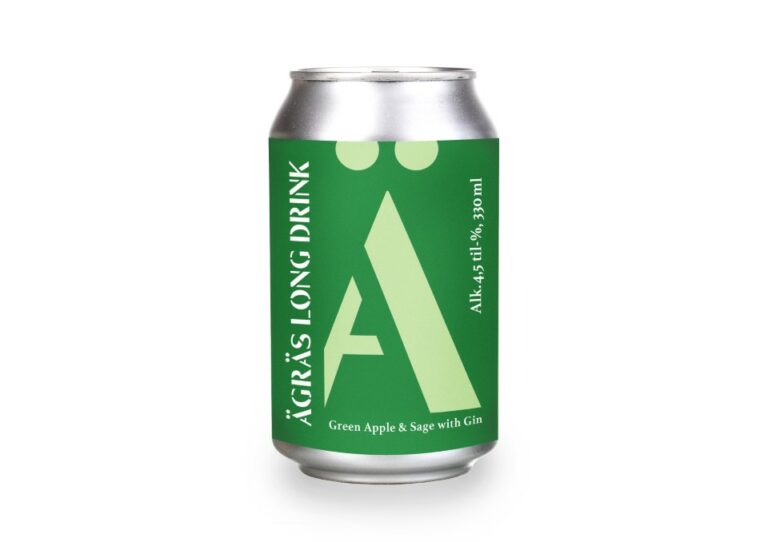ÄGRÄS LONG DRINK GREEN APPLE & SAGE WITH GIN Tölkki 33cl