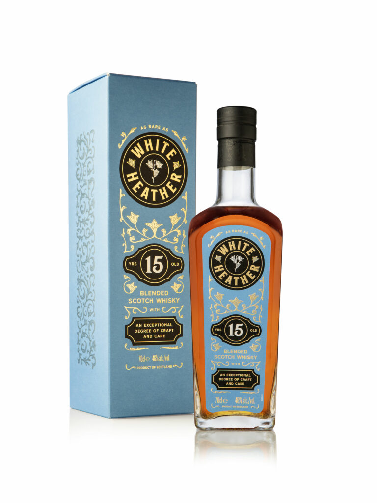 White Heather 15-Year-Old Blended Scotch Whisky Lasipullo 70cl